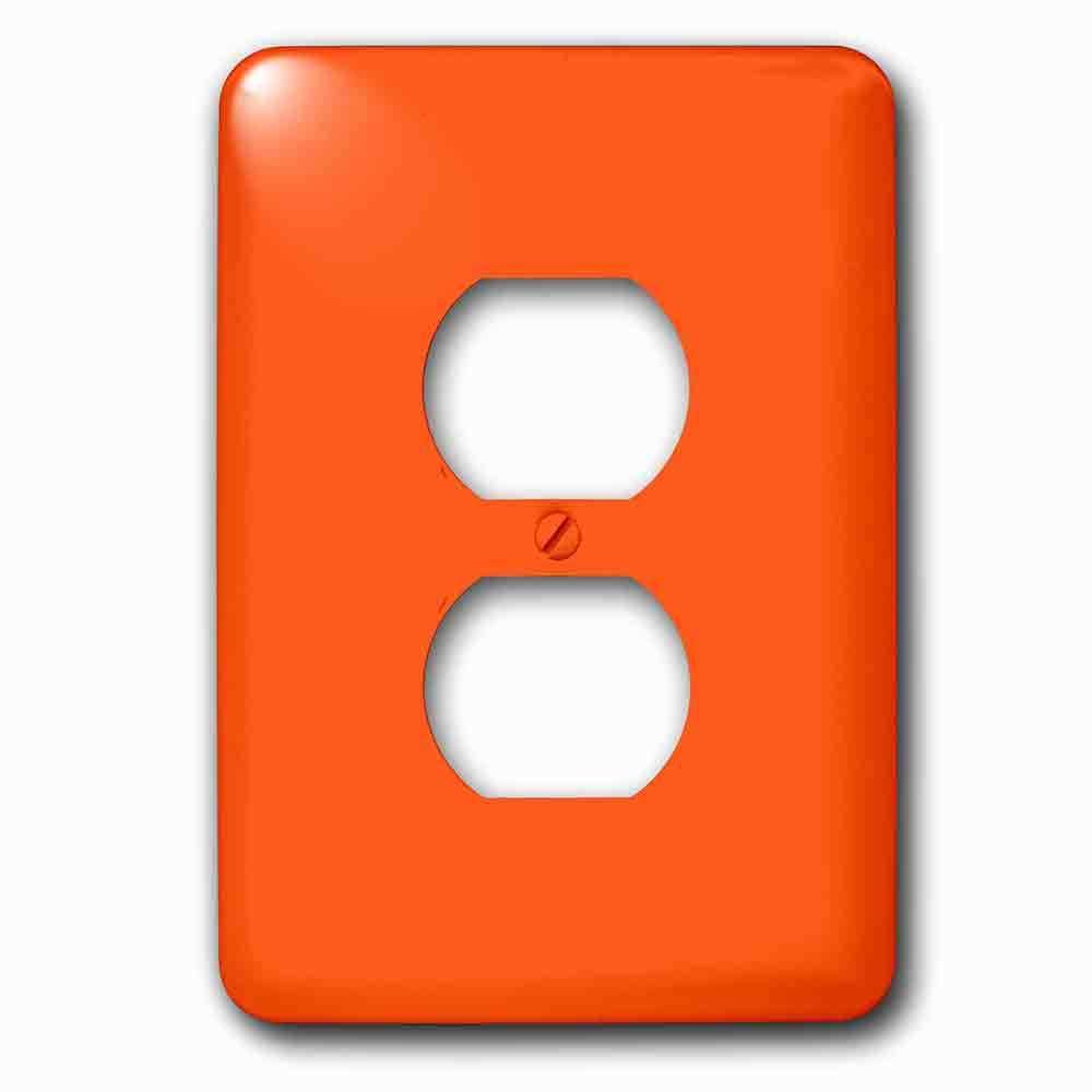 Single Duplex Outlet With Bold Orange