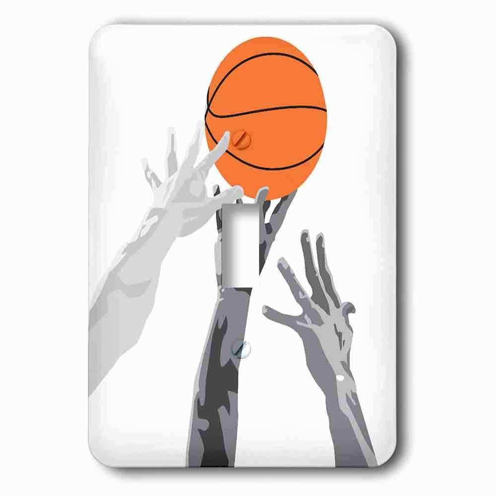 Single Toggle Wallplate With Basketball Up For Grabs Vector Sports Design