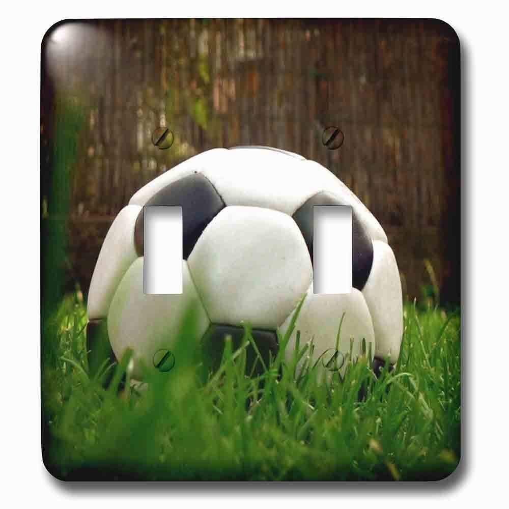 Double Toggle Wallplate With Black Soccer Ball