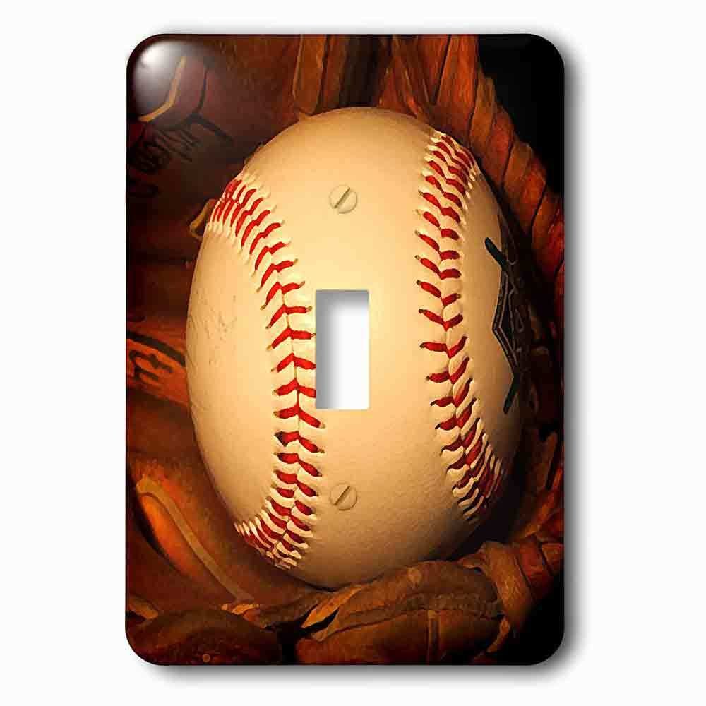 Single Toggle Wallplate With Baseball