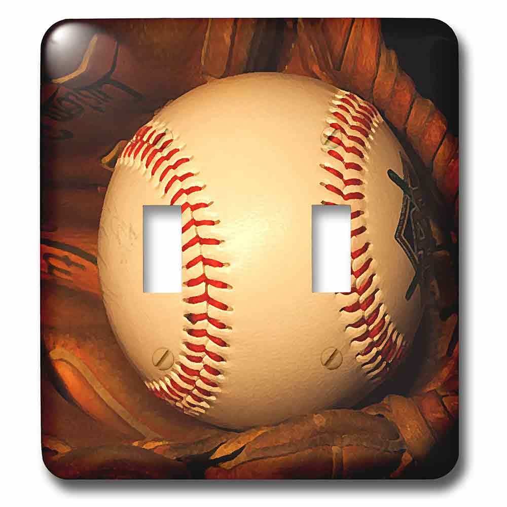 Double Toggle Wallplate With Baseball