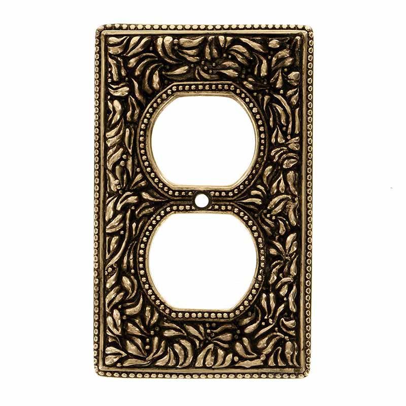 Duplex Outlet Switchplate in Antique Gold