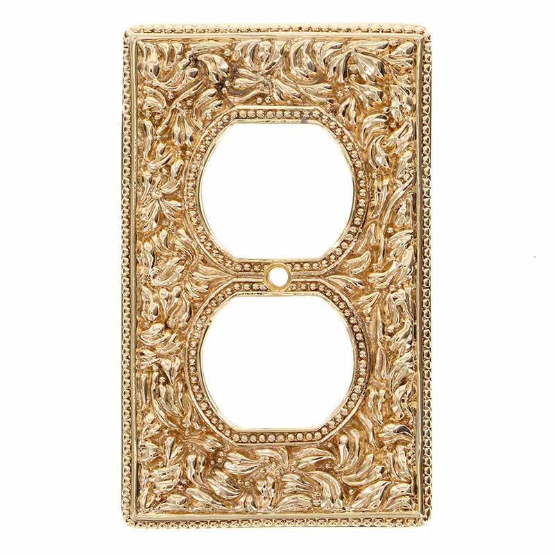 Duplex Outlet Switchplate in Polished Gold