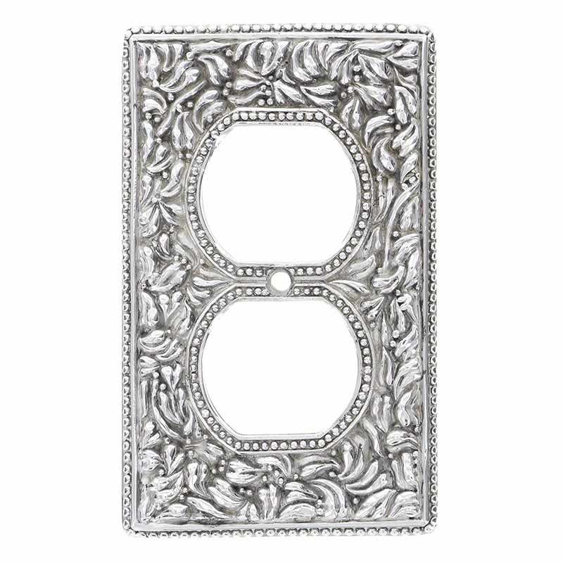 Single Outlet Jumbo Switchplate in Polished Silver