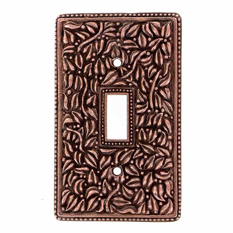 Single Toggle Jumbo Switchplate in Antique Copper