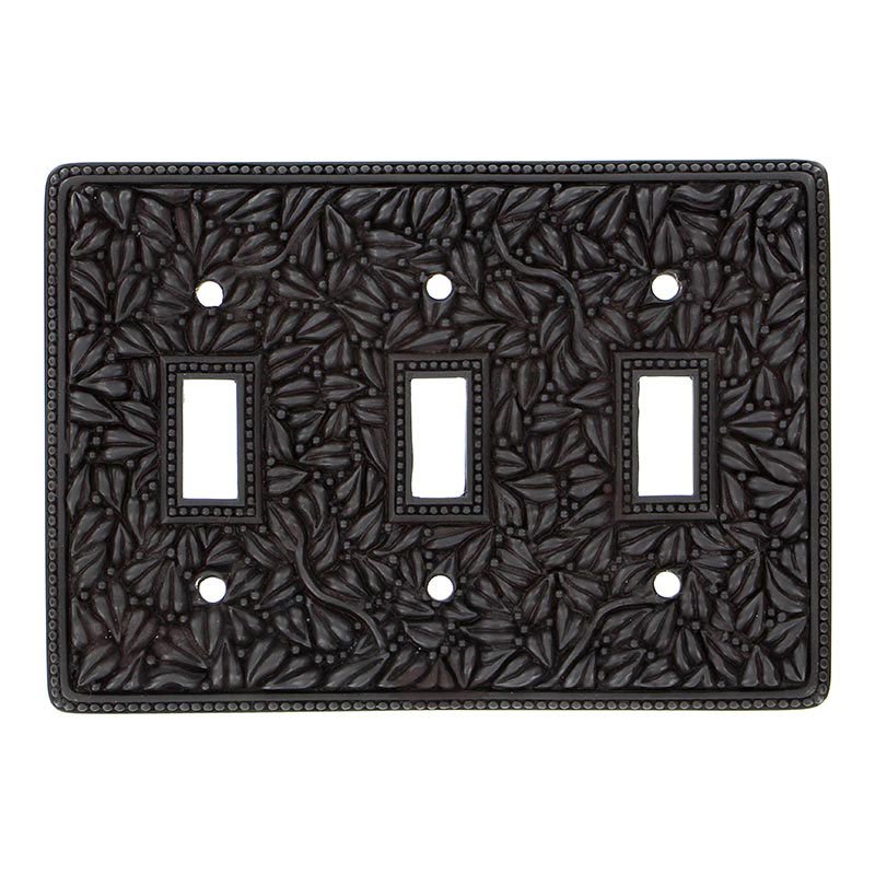 Triple Toggle Jumbo Switchplate in Oil Rubbed Bronze
