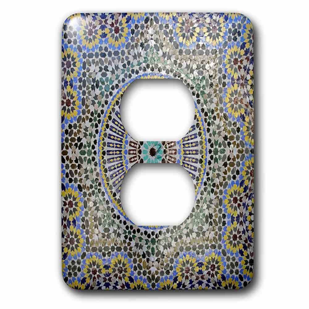 Single Duplex Switch Plate With Mosaic Wall For Fountain