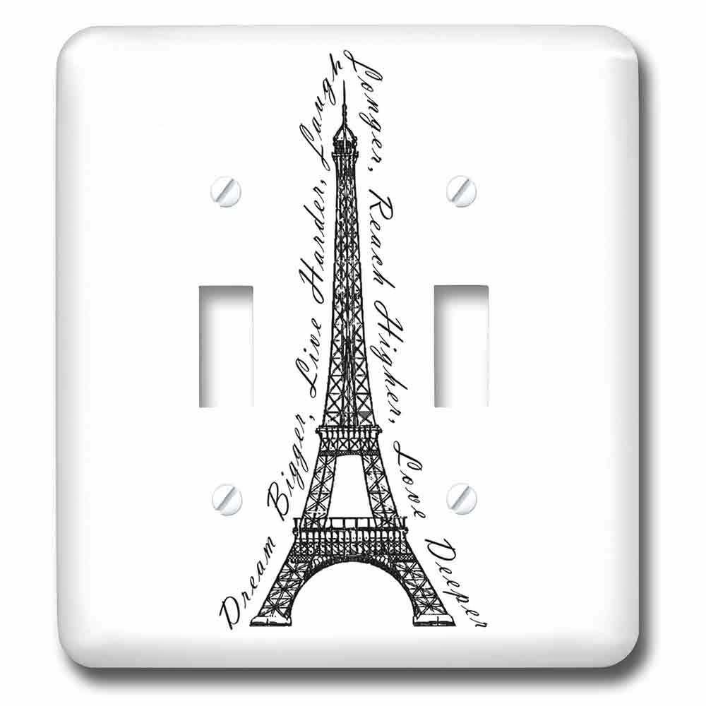 Double Toggle Switch Plate With Paris Dream Bigger