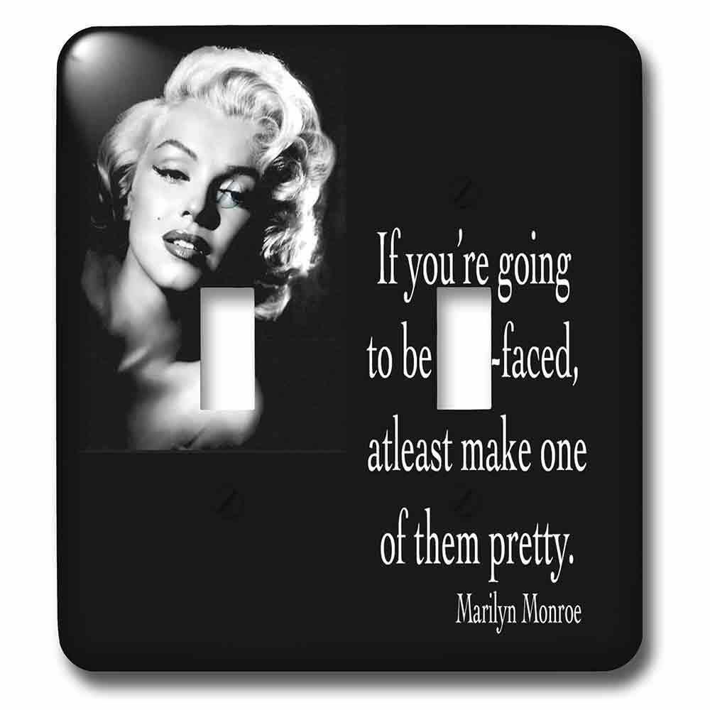 Double Toggle Switchplate With Marilyn Monroe Quote "If You Are Going To Be Two-Faced, Atleast Make One Of Them Pretty"