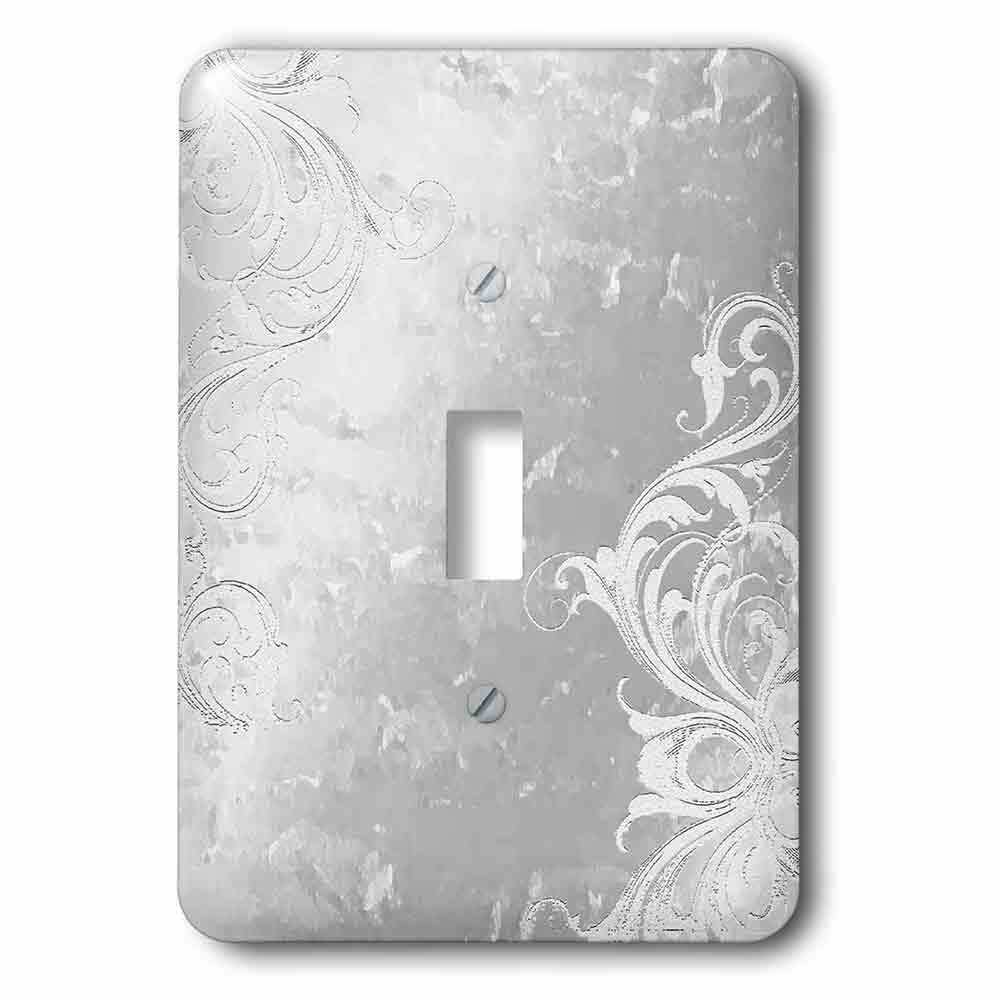 Single Toggle Wallplate With Design On Silver