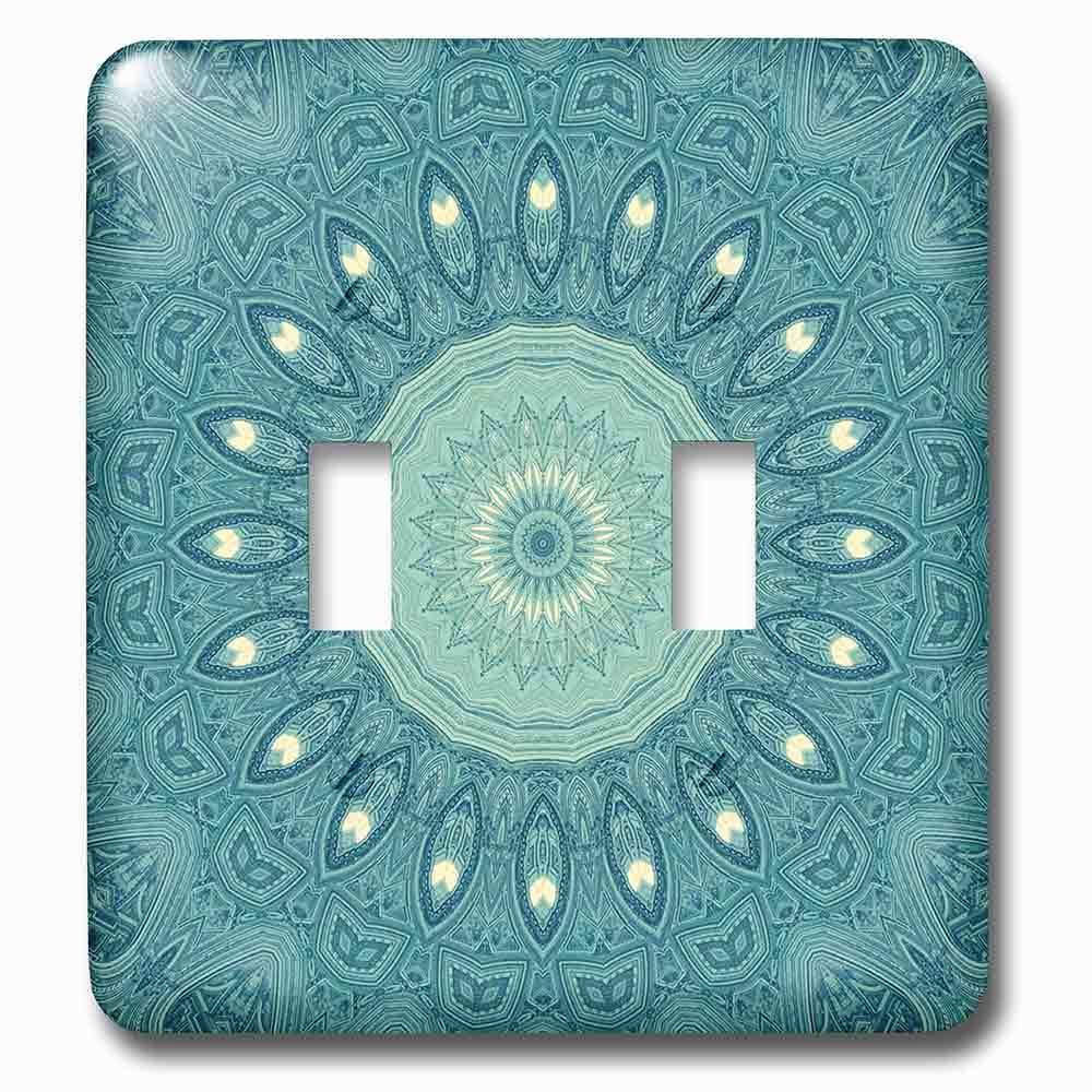 Double Toggle Wallplate With Blue Decorative Eye Of Glory