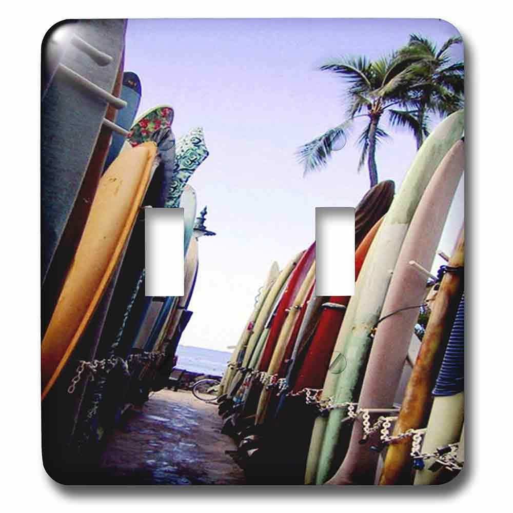 Double Toggle Wallplate With Surf Board