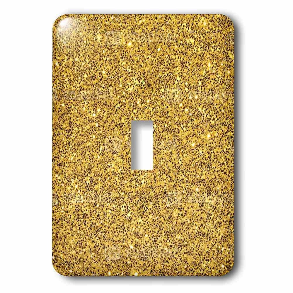Single Toggle Wallplate With Print Of Gold Sparkles Glitter