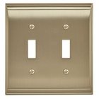 Double Toggle Wall Plate in Golden Champagne