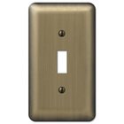 Single Toggle Wallplate in Brushed Brass