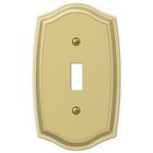 Single Toggle Wallplate in Polished Brass