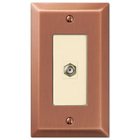 Single Cable Wallplate in Antique Copper