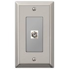 Single Cable Wallplate in Polished Nickel