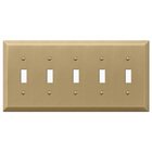 Quintuple Toggle Wallplate in Brushed Bronze