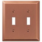 Double Toggle Wallplate in Antique Copper