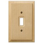 Single Toggle Wallplate in Unfinished Alder Wood