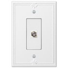 Single Cable Wallplate in White