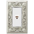 Single Phone Wallplate in Antique White