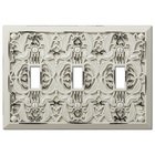 Triple Toggle Wallplate in Antique White