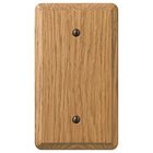 Wood Single Blank Wallplate in Light Oak
