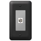 Single Cable Wallplate in Black