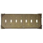 Corinthia Switchplate Seven Gang Toggle Switchplate in Copper Bronze