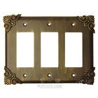 Corinthia Switchplate Triple Rocker/GFI Switchplate in Pewter with Copper Wash