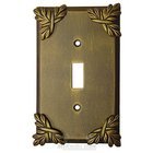 Sonnet Switchplate Single Toggle Switchplate in Rust with Black Wash