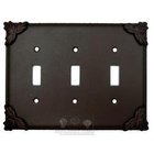 Sonnet Switchplate Triple Toggle Switchplate in Pewter Bright