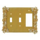 Grapes 2 Toggle/1 Rocker Switchplate in Brushed Natural Pewter