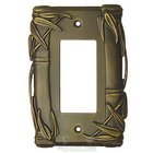 Bamboo Switchplate Rocker/GFI Switchplate in Antique Gold