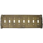 Bamboo Switchplate Eight Gang Toggle Switchplate in Satin Pearl