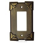 Pompeii Switchplate Rocker/GFI Switchplate in Pewter with Maple Wash