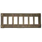 Pompeii Switchplate Seven Gang Rocker/GFI Switchplate in Gold