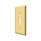 Solid Brass Single Toggle Switchplate in PVD Brass