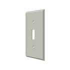 Solid Brass Single Toggle Switchplate in Brushed Nickel