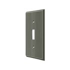 Solid Brass Single Toggle Switchplate in Antique Nickel