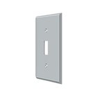 Solid Brass Single Toggle Switchplate in Brushed Chrome