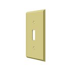 Solid Brass Single Toggle Switchplate in Polished Brass
