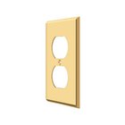 Solid Brass Single Duplex Outlet Switchplate in Oil Rubbed Bronze