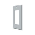 Solid Brass Single Rocker Switchplate in Brushed Chrome