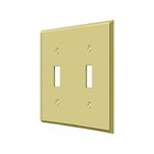 Solid Brass Double Toggle Switchplate in Polished Brass
