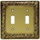 Double Toggle in Tumbled Antique Brass