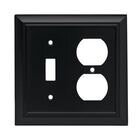 Single Switch/Duplex Wall Plate in Flat Black