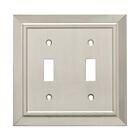 Double Toggle Wall Plate in Satin Nickel